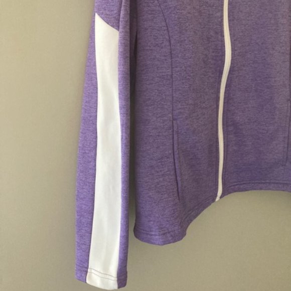 IZOD Golf Heather Purple Full Zip Jacket L - Picture 5 of 6